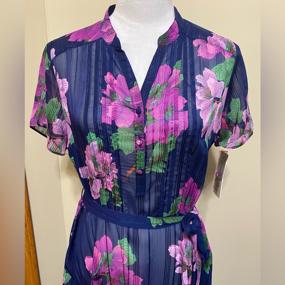 NWT Nanette Lepore Floral A Line Dress - Picture 2 of 4